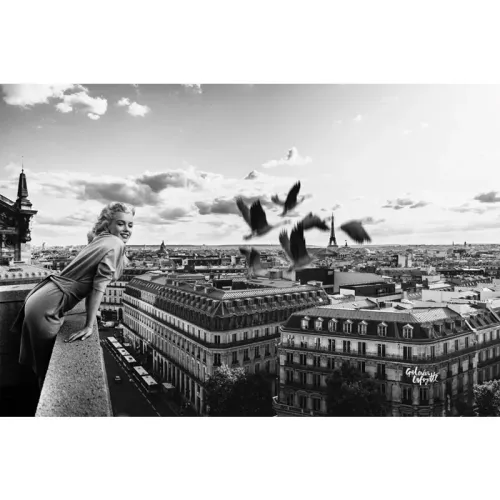 Payaa Marilyn Monroe Paris View B&W 120x180x2cm (114134)