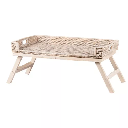 Ontbijt op bed Dienblad Harmoni met Inklapbare Houten Poten 65x40x40cm