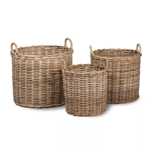 Payaa Rieten Mand Rond (set van 3) (8052013)